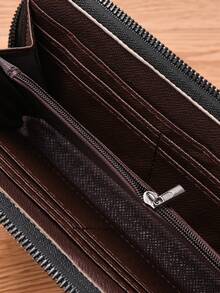 1pc Men's Clutch Bag, Fashion Casual Large Capacity Wallet, Long Style Men's Handbag, Phone Bag, High-End Long Checkbook Holder, With Zipper, Business Casual, Christmas & Thanksgiving Gift