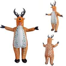 Inflatable Reindeer Costume Adults Reindeer Costume Adult Funny Blow Up Costume Suit Inflatable Costume Adult For Christmas Hall ﻿ - Multicolor - View 1