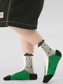 5 Pares de Meias Novas de Outono e Inverno para Meninos e Meninas, Meias de Menino Cartoon, Adequadas para Uso Diário - Multicolorido - Visão 4