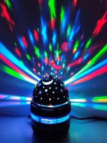 Starry Sky Projection LED Lights, Multi-Colored Patterns With Remote Control, Stars, Moon And Romantic Starry Atmosphere,Crystal Cube LED Projection Lights, Both Great Bedside And Sleeping Lights, Galaxy Star Projector, Bedroom Night Light Projector - Multicolor - View 5