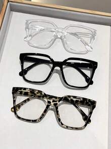 1/3pcs Set Leopard Print Bohemian Retro Glasses, Suitable For Daily Wear - Multicolor - View 4