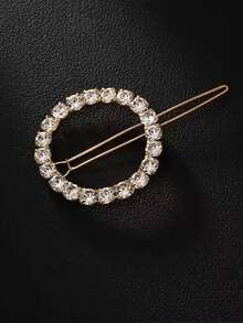 1pc Elegant Round Zinc Alloy Snap Hair Clip, Gifts, Travel, Gifts For Women, Hair Stuff, Stocking Stuffers, Stocking Fillers, Stocking Stuffers For Women, Stocking Fillers Women Christmas Gifts, Christmas Stocking Fillers, Gifts For Women, Stocking Stuffers For Adults, Stocking Fillers For Adult, Hair Stuff, Women's Accessories, Stocking Stuffer, Coming-Of-Age Hair Accessory, Christmas Hair Accessories, Gift Ideas For Women, Beauty Stocking Fillers, Christmas Gifts For Women, Head Accessories - Multicolor - View 4