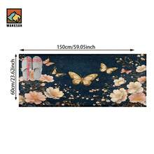 1 tấm thảm cửa chống trượt họa tiết bướm và hoa, thảm cửa chống trượt sợi siêu bền, thích hợp trang trí tiệc lễ hội, nhà bếp, phòng tắm, phòng ăn, phòng ngủ, có thể làm quà tặng - Nhiều màu - Xem 16