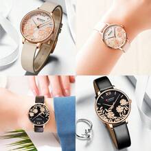 Đồng hồ nữ CURREN thương hiệu hàng đầu sang trọng thời trang dành cho nữ Đồng hồ đeo tay cổ điển dạng lưới thép không gỉ Dây đeo đơn giản, nguyên bản, chống nước, thanh lịch, quà tặng đồng hồ nữ 9065 - Hoa hồng vàng - Xem 11