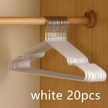 YITU 10/20pcs Metal Hangers, Plastic-Coated Hangers, Rust-Proof Dry & Wet Use Adult Clothes Drying Rack, Iron Art Hangers, Upgraded Non-Slip Seamless Coat Hanger, Suitable For Bedroom, Balcony, Outdoor Drying - Multicolor - View 15