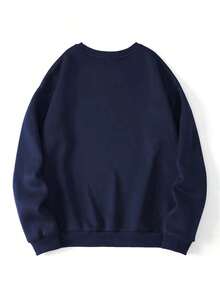 Christmas Outfit Womenhair Accessories For WomenINAWLY Women's Casual Bow Print Sweatshirt, Autumn/WinterLoose And Comfortablechristmaswoman Winter Clothes - 藏蓝色 - 查看 2