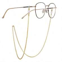 1pc Cute Faux Pearl Metal Eyeglasses Chain, Elegant And Fashionable Sunglasses Chain For Women And Girls, Woman's Glasses Anti Slip Chain,Glasses String For Women,Reading Glasses Chain,Glasses Strap,Sunglasses Lanyard - 銀色 - 查看 3