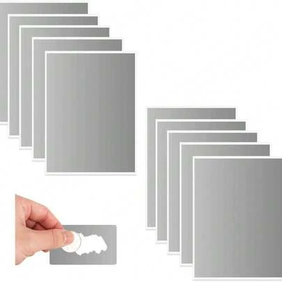5 piezas/10 piezas Etiquetas rascables de gran tamaño que se pueden cortar a gusto, tarjetas y manualidades DIY, hoja completa rectangular de etiquetas rascables para negocios, juegos de boda, favores de fiesta, suministros para scrapbooking, pegatinas divertidas, pegatinas para portátil, Kindle, teléfono