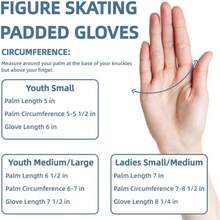 Figure Skating Gloves, Figure SkatingGloves Women, Grils - Padded SkatingGloves Skating Practice - Youth Medium/Large - View 5