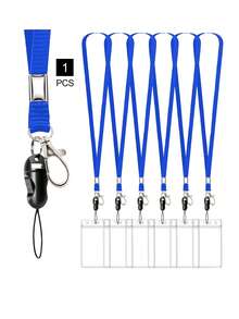 1/5/10/20/30 件装颈带（带身份证夹）、办公室挂绳、不锈钢旋转挂钩（用于姓名牌、徽章夹、钥匙扣、卡片、耗材） - ID card sleeve + lanyard - 查看 11