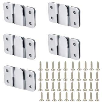 10pcs/Set Stainless Steel Interlocking Frame Hooks With 20/40 Screws - For Art Easels, Furniture Connectors, Embedded Wall Racks & Shelving Units - Includes Secure Installation Hardware, Furniture Assembly, Modern Aesthetic Design, Durable Structure, Furniture Assembly Hardware, Picture Frame Connectors, Stainless Steel Hardware, Durable Stainless Steel
