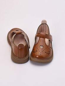 Toddler Girls' Soft Sole Solid Color Princess Casual Shoes, New Spring/Summer 2023 Korean Version - Brown - View 4