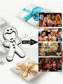 فتاحة زجاجات على شكل رجل الزنجبيل الجميل، فتاحة زجاجات دمية كرتونية إبداعية، فتاحة زجاجات رجل الزنجبيل متعددة الوظائف مناسبة كهدايا للأعياد والسنة الجديدة والحفلات