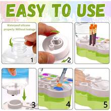 EstiloTendenciaJuego De 10 Pinceles Profesionales Y Enjuagador De Pinceles Limpiador Con DepóSito De Agua, Acuarela Y Pinturas A Base De Agua, Lavador De Pinceles Para Artistas Estudiantes TalleresCalidad PremiumVersióN Mejorada - 1 - Ver 3