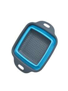 1pc Large & Small Collapsible Drain Basket, Foldable Storage Design, Convenient Kitchen/Dining Room Vegetable/Fruit Cleaning & Quick Draining Tool - Multicolor - View 4