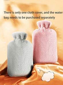 1 Borsa dell'acqua calda con copertura morbida - Grande - Borsa dell'acqua calda classica per sollievo dal dolore, collo e spalle, riscaldamento dei piedi, sollievo dalla disfunzione mestruale, terapia calda e fredda - Terapia del ghiaccio, ottimo regalo per Natale