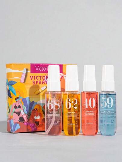 1pc/4pcs/5pcs 40ml/10ml Brazilian Collection Spray Mist With Gift Box, Limit Edition Aromatherapy Indoor, Outdoor Air Freshener Fragrance Room Spray Multi-Layered Heightened State Of Bliss Spray With Long Lasting Natural Fresh Charming Essentials