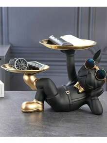 Soporte decorativo de perro de la suerte de Feng Shui de lujo para la entrada, sala de estar, dormitorio, gabinete de TV, regalo de inauguración de la casa, decoración del hogar - Multicolor - Ver 11