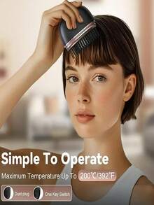 1pc Portable Wireless Hair Straightening Comb - USB Charging Travel Essential, 3-Speed Temperature Control, Copper Hot Plate For Smooth Styling, Women's Portable Hair Salon | Fashionable Modern Design | Mini Hair Straightening Machine - Multicolor - View 7