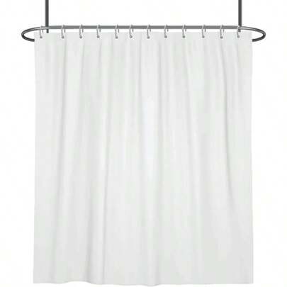Polyester Shower Curtain Waterproof With Hooks Weighted Hem 200x200cm