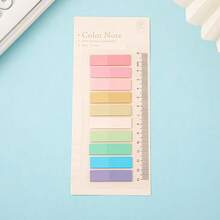 200pcs Gradient Color Index Stickers, 1 Pack Office Supplies Label Paper, Student Learning Stationery Memo Stickers Back To School