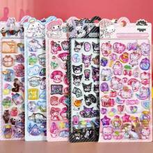 1 Stück Sanrio 3D-Aufkleber mit Prägung, Kuromi, Pompompurin, Hello Kitty – ein süßer Deko-Aufkleber für Handyhüllen, iPads, Notizbücher, hochwertiger Druck, Sammlerstück für Sanrio-Fans