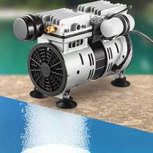 Aireador de estanque , potencia de 550 W, 5,2 CFM para un lago de hasta 3 acres y 50 pies, el kit de aireación de estanque incluye un compresor de 3/4 HP, 2 tubos con peso de 100 pies y 2 difusores - 3 acres y 50 pies - Ver 1