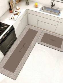 1 pieza Alfombra de cocina de silicona, diseño progresivo de empalme gradual con patrón de línea avanzado y floral, anti-fatiga y absorbente de golpes, rápido secado y antideslizante, adecuada para cocina, baño, entrada, lavadero, etc., decoración de habitaciones - Multicolor - Ver 9