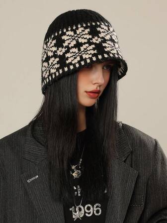 女士冬季帽子，纯色雪花图案蓬松渔夫帽，新款优雅女士渔夫帽，保暖透气，纯色条纹抓绒帽，可水洗，适合秋冬季日常穿着、散步、购物、感恩节、圣诞节等冬季假日穿着。