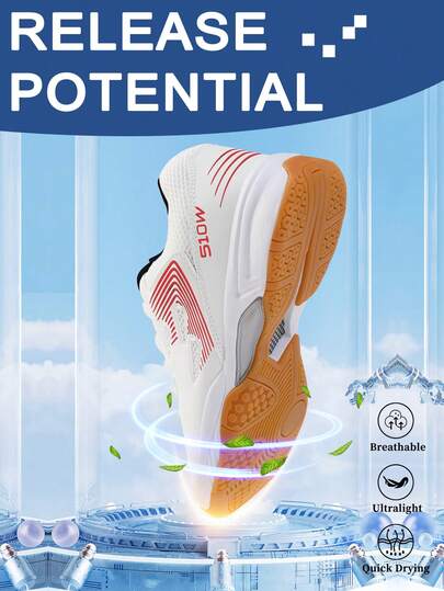 Men's Indoor & Outdoor Badminton Shoes, Sports Shoes, Durable & Non-Slip, Suitable For Tennis, Table Tennis And Squash, Multi-Purpose Training Shoes, Fit For Various Courts