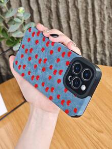 Niedliche, handgezeichnete Hülle mit rotem Herz-Blumen-Muster, einfache Liebes-Telefonhülle, ästhetisch schickes Accessoire für jeden Tag, Valentinstag, Anti-Fall-Geschenk für sie, kompatibel mit iphone16 pro max/16pro/16plus/16/15promax/15pro/15plus/15/14promax/14pro/14plus/14/13promax/13pro/13/12promax/12pro/12/11promax/11pro/11/X/XS/XSmax