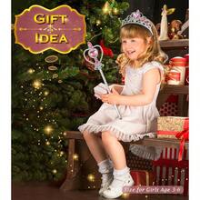Tiara de princesa con corona para niñas pequeñas tiara de princesa joyería de juguete regalo para niñas de 3 a 6 años - como en la foto - Ver 3
