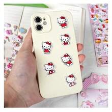 12 Stücke Sanrio Hello Kitty 3D Bubble Aufkleber - Süße PVC Cartoon Aufkleber geeignet für Hello Kitty, My Melody, Kuromi usw. - wiederverwendbar, leuchtende Farben, geeignet für Scrapbooks, Tagebücher, Laptops, Wasserflaschen - Belohnungen und Dekorationen, Scrapbooking Zubehör, lustige Designs, dauerhafte Haftung, flauschige Aufkleber, Laptop Aufkleber, Scrapbooking Zubehör, Weihnachtsaufkleber