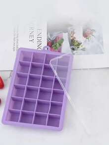 1pc 24-Cavity Flexible Silicone Ice Cube Tray With Lid, Ice Cube Maker, Flexible Ice Cube Mold For Kitchen DIY, Keeps Drinks Chilled For Long Time, Suitable For Whiskey And Cocktails, Reusable - Multicolor - View 6