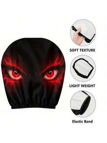 Funda para reposacabezas de coche con estampado de ojo de demonio de media llama, adecuada para viajes largos o vacaciones, accesorio de decoración interior de coche para mujeres, perfecto para Halloween o Navidad, accesorio de coche divertido, gran regalo - Multicolor - Ver 6