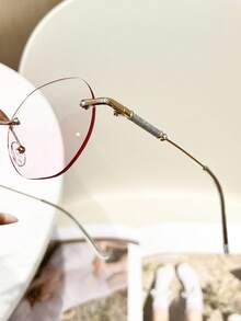 1副女士无框时尚眼镜，夏季沙滩配饰 - 彩色 - 查看 3