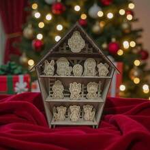 Nacimiento Belén Navideño Grande desarmable de madera MDF con 12 figuras decorativas , Árbol Navidad, diseño moderno y tierno para decoración de Navidad en hogar, oficina, posadas y eventos, ideal para mesas, repisas, vitrinas y recibidores, adorno navideño artesanal estilo rústico, fácil de armar y personalizar, perfecto para manualidades DIY, regalo navideño original, decoración infantil, figuras de corte láser duraderas y reutilizables, nacimiento pequeño para espacios reducidos, pieza decorativa temática para ambientación navideña elegante y creativa - Marrón - Ver 1
