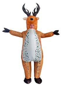 Inflatable Reindeer Costume Adults Reindeer Costume Adult Funny Blow Up Costume Suit Inflatable Costume Adult For Christmas Hall ﻿ - Multicolor - View 6
