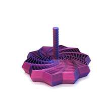 3D Optical Illusion Folding Puzzle Toy, Polygonal Carrot Tower Spiral Desk Decor, Christmas/Birthday Gift - Multicolor - View 15