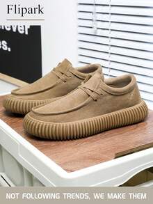 Flipark 1 双 Merrald 绒面革软底男士休闲套脚运动鞋，2025 年秋季款 - 卡其色 - 查看 1