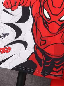 Young Boy Casual Graphic Outfit, Print Long Sleeve Top + Spider Web Print Pants, Stylish Cartoon Fit, For Everyday Wear, Birthday Party, Satisfy Young Hero Dream, Autumn/Winter