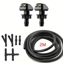 Upgrade 2pcs Durable Nylon Car Windshield Washer Nozzles - Fits Most Vehicles, Rain Brush System - Multicolor - View 9