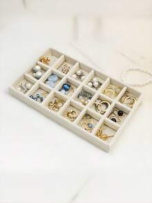 5-Layer 54-Grid Acrylic Jewelry Box, Transparent Jewelry Storage Box, Velvet Drawer Jewelry Organizer Box, 54-Grid Large Capacity Jewelry Box, Suitable For Home And Travel, Fade-Resistant Soft Pad Drawer Design, Ladies Accessory Display Box, Multi-Drawer Jewelry Storage Box For Storing Rings, Necklaces, Bracelets, Earrings And Pendants, Elegant Display Rack With Crystal-Shaped Knob - Multicolor - View 9