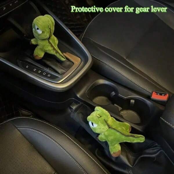 Conjunto de 2 peças para freio de mão, alavanca de câmbio e proteção universal para câmbio. Ideal para decoração interna de carros. Conjunto de freio de mão e alavanca de câmbio com design divertido e moderno. Acessórios reutilizáveis para o carro. Perfeito para uso o ano todo, resistente à poeira e umidade, mantém o corpo aquecido no inverno e é uma ótima opção de presente. Compatível com a maioria dos modelos de carros. Acessórios perfeitos para o interior do carro e um presente criativo e original.