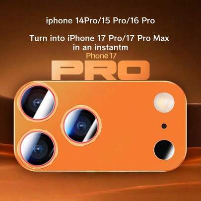 Compatible With IPhone 16 Pro/16 Pro Max/15 Pro/14pro Camera Lens Protector, A Film That Can Turn A Compatible With IPhone 16 Pro Max Into A 17 Pro Max, Instantly Own A New Phone, Zinc Alloy Material Super Scratch Resistant, 9H Hardness
