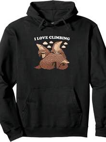 I Love Climbing Pangolin Pullover Hoodie - 款式10 - 查看 1