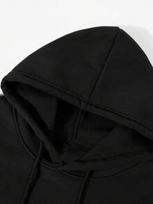 Sweat-shirt à capuche pour homme - Noir - Voir 2