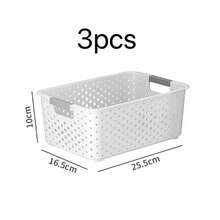 1 hộp nhựa lưu trữ hiện đại có tay cầm - Có thể lưu trữ và sắp xếp quần áo, đồ chơi, búp bê, các vật dụng khác, chống bụi và chống ẩm, thích hợp cho phòng ngủ, phòng khách, phòng học, ký túc xá - trắng - Xem 13