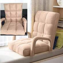 Foldable Lounge Cushion Adjustable Floor Lazy Recliner Chair With Armrest In Stylish Khaki - Perfect For Cozy Evenings, Relaxing Reading Nooks, And Outdoor Gatherings - Versatile Seating Solution For Home, Garden, And Camping - Enhance Your Comfort With Ergonomic Design And Chic Aesthetic - Ideal For Fall Gatherings, Movie Nights, And Weekend Relaxation - Elevate Your Space With This And Functional Furniture Piece - Khaki - View 6