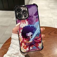 Estuche Transparente Antigolpes de Anime Popular para 16, 15, 14, 13, 12, 11 Pro, X, XR, XS, 8, Plus - Cubierta Trasera Suave y Resistente17  17promax - Negro - Ver 5